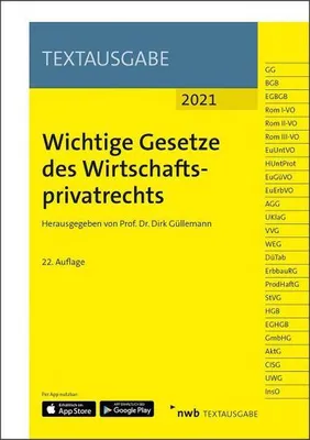 Produktbild von Wichtige Gesetze des Wirtschaftsprivatrechts