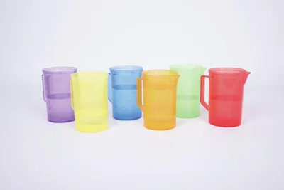 Image de TickiT set de tasses à mesurer colorées - jouet transparent - 6 pièces