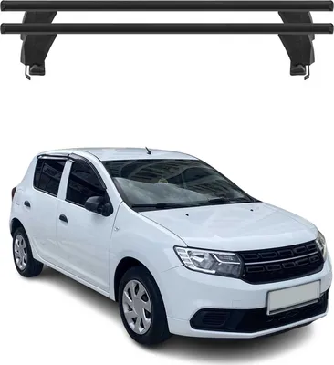 Image de Menabo Barres de toit Transversales pour Dacia Sandero 2013-2024 Alu Noir 2x ABE