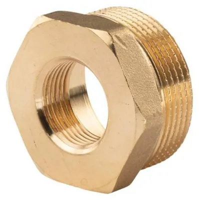 Produktbild von Messing Gewinde-Fitting Reduzierung 1 1/2'AG (DN 40)- 3/4'IG (DN 20) - schwere Ausführung