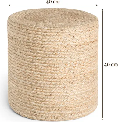 Produktbild von Hanse Home Looma Jute Pouf Looma Natur Gold