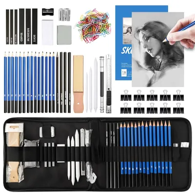Obrázok produktu pre Solidchoice – Sada 145 kusov na skicovanie, vhodná pre umelcov a začiatočníkov