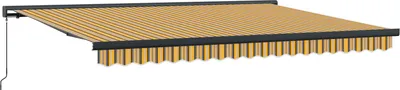 Image de vidaXL Store rétractable jaune et gris 400 x 300 cm