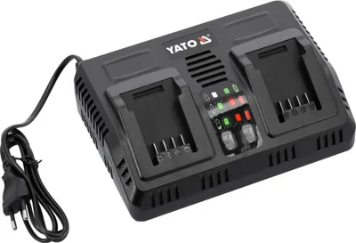 Image de Chargeur double YATO 18 V (2,4-4,5 A), Chargeur