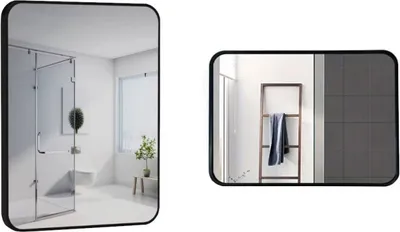 Zdjęcie produktu dla Lustro LOFT 60x80cm czarne FX-05 ścienne łazienkowe do salonu sypialni loftowe Industrialne minimalistyczne Lustro wiszące ATOS