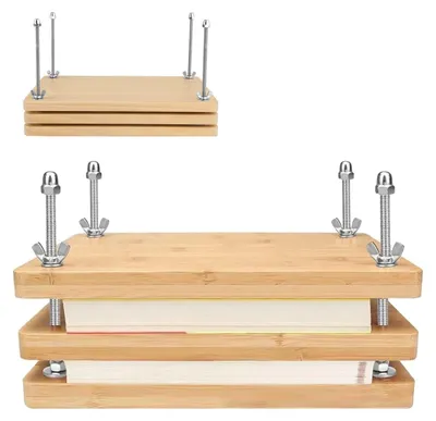 Holz-Buchpresse 30x20 cm, manuell, stabil, für DIY-Buchbindung