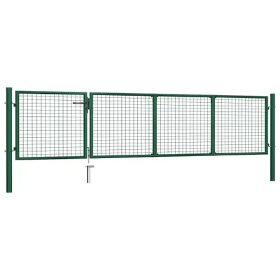 Immagine prodotto di Cancello da giardino in acciaio 350 x 75 cm verde
