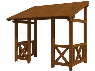 Produktbild von SKAN HOLZ Vordach Paderborn 7 nussbaum 336x202 cm