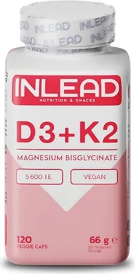Produktbild von INLEAD Vitamin D3 + K2 + Magnesium 120 Kapseln
