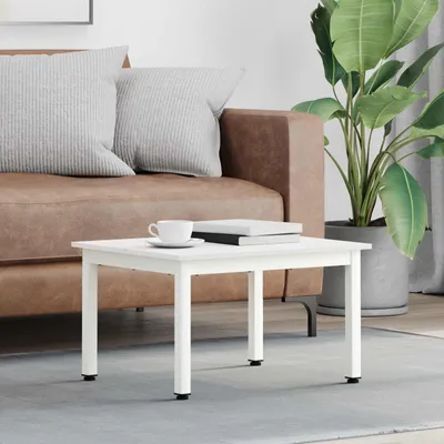 Immagine prodotto di Maison Exclusive - Tavolino bianco 60 x 50 x 36 cm Legno di pino massiccio