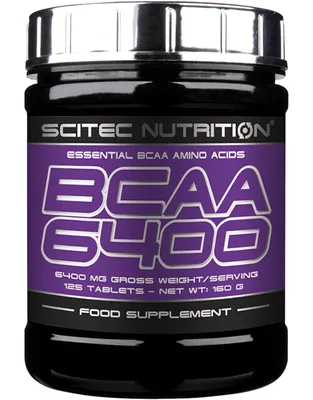 Obrázok produktu pre Scitec Nutrition BCAA 6400 125 tabliet / BCAA aminokyseliny / Tabletové BCAA v pomere 2:1:1