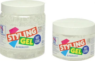 Two jars of styling gel are shown side-by-side against a white background.
