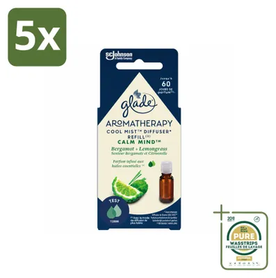 Image de 5 diffuseurs de parfum d'aromathérapie Glade, recharge "Calme et Sérénité" - 17,4 ml - Pack économique - 5 pièces