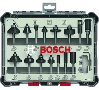 Image de Bosch - Fräskopf - für Holz, Weichholz, Hartholz - 15 Stücke - zylindrisch