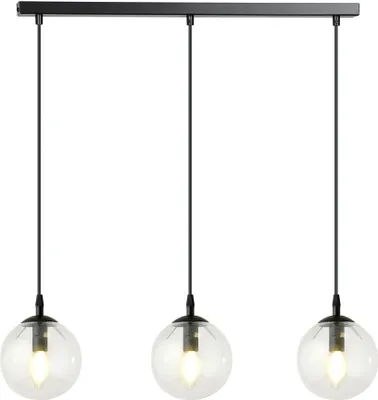 Obrázok produktu pre Luster Emibig 3xE14 40W COSMO 3 BLACK TRANSPARENT 711/3
