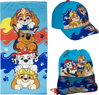 Produktbild von PAW Patrol Handtuch-Set für Kinder Mehrteilig mit Aufbewahrungsbeutel