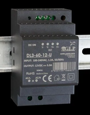 Zdjęcie produktu dla GLP 12V 60W DIN zasilacz na szynę DIN