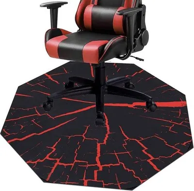 Produktbild von Famanu Stuhlmatte für Teppich 120 cm - Antirutsch Bodenmatte - Pflegeleichte, waschbare Bodenschutzmatte - Grau