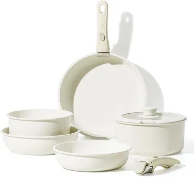 Produktbild von Famanu Pannenset 9-teilig - Mit abnehmbaren Griffen und Antihaftbeschichtung