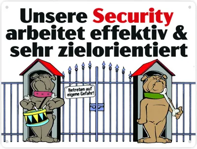 Produktbild von Wachhund Security Metallschild XXL in 28x38 cm in weiß