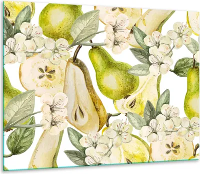Produktbild von Herdabdeckplatten Glaskeramikkochfeld-Abdeckung Spritzschutz Glas 60x52cm Obst