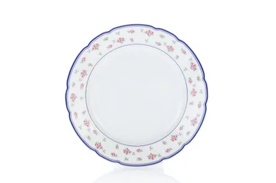 Image de Thun 1794 Rose, assiette à dessert, 19 cm, Thun, rose, bord bleu