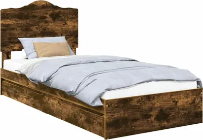 Zdjęcie produktu dla Łóżko z miejscem do przechowywania Dąb wędzony 90 x 200 cm