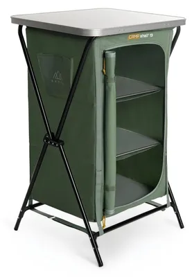 Image de Armoire de camping pliante - Polyester - Aluminium - 50 x 60 x 98 cm - Vert