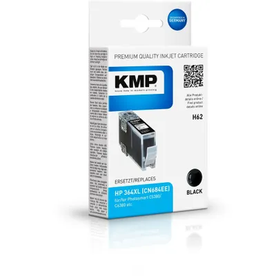 Produktbild von KMP H62 Tintenpatrone schwarz komp. m. HP CN 684 EE No. 364 XL