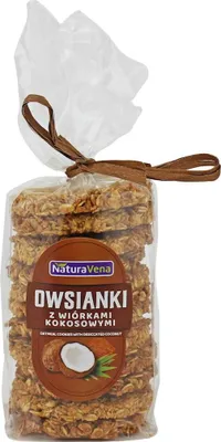 CIASTKA OWSIANKI Z WIÓRKAMI KOKOSOWYMI 175 g - NATURAVENA