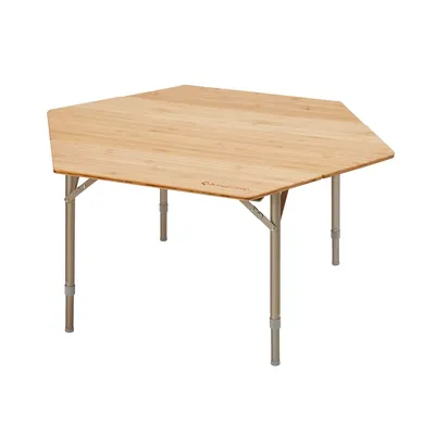Obrázok produktu pre Kempingový stôl KING CAMP Bamboo Color hexagonal