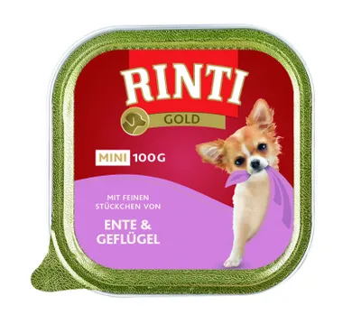 Produktbild von Rinti 100gx16 Gold MINI Ente & Geflügel