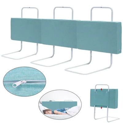 Image de Jopassy 3X 50cm Barrière de lit Enfants Réglable en hauteur Barrière de lit Protection de lit Barrière de lit Bébé Pour jeunes enfants ou personnes âgées Vert