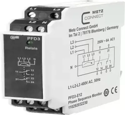 Produktbild von Metz Connect Überwachungsrelais 400 V/AC (max) 2 Wechsler 110292032230 1 St