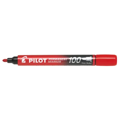Produktbild von Pilot Permanent Marker 100, Rot, 1 mm, 4,5 mm