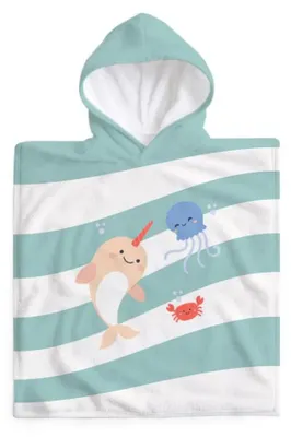 Obrázok produktu pre Miniland Detské bavlnené pončo s kapucňou Swim – 65x65 cm