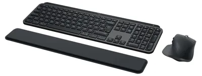 Produktbild von Logitech Master MX Keys Combo for Bussiness, Kabellos, RF Wireless + Bluetooth, Scherenschalter, QWERTY, LED, Graphit