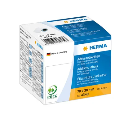 Immagine prodotto di Etichette indirizzo in rotolo bianco 70x38 mm carta opaca 250 pz.