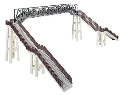 Fußgängerbrücke 4-fach H0 Epoche III Kunststoff Modellbau
