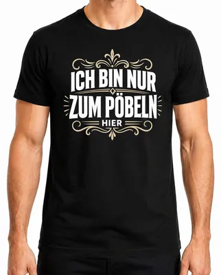 Obrázek produktu pro Tričko s nápisem "Jsem tu jenom, abych provokoval. Vtipné. Sarkastické. Ironické." Černé, velikost L