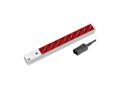 Obrázek produktu pro 19" 1HE 8xSchuko rs 1xsiguranta 10A kabel