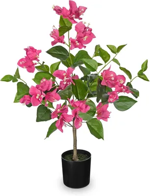 Immagine prodotto di Fiori artificiali in vaso, piante decorative rosa, per interni