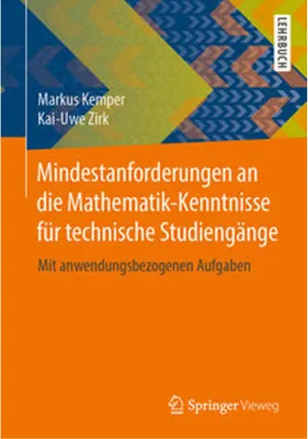Produktbild von Mindestanforderungen an die Mathematik-Kenntnisse für technische Studiengänge