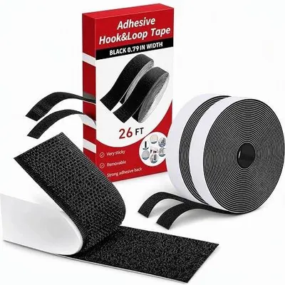 Zdjęcie produktu dla Taśma rzepowa samoprzylepna biała 20MM x 8M extra mocna