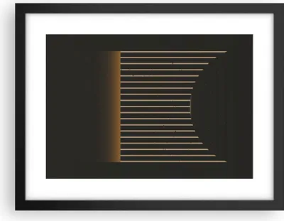 Produktbild von Gerahmtes Poster - Schwarzer Rahmen - Modern Schwarz Gelb - 40x30 cm - Wand Bild - Wanddeko - Wandbilder - Kunstposter - Wandposter - Bilderrahmen - Bilder - Kunstdruck - P2BAA40x30-4719