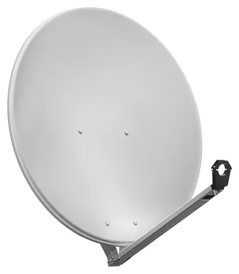 Obrázok produktu pre Goobay 67334 80 cm hliníková satelitná anténa, svetlosivá - pre jedného/veľa účastníkov s obzvlášť stabilným prívodným ramenom