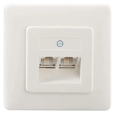 Obrázok produktu pre Rutenbeck 13011240, RJ-45, Biela, Plast, IP20, 125 V, 1 A