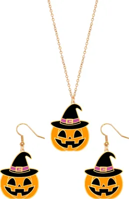 Immagine prodotto di Set di gioielli Halloween: collana e orecchini a forma di zucca