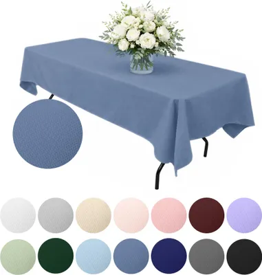 Produktbild von MEBLE ODNOWA, Tischdecke, Glatt Tischdecke, Rechteckig, Blau 140×240 cm, Matt, Tischschutz, Elegant, Formstabil, Elastisch, Strapazierfähig, Maschinenwaschbar