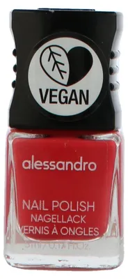 Zdjęcie produktu dla Lakier do paznokci Alessandro 130 First Kiss, odcień czerwony (5 ml)